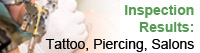 Inspection Results: Tattoo, Piercing, Salons