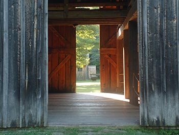 Glimmering Light at Balls Falls' Barn