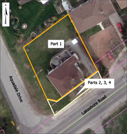 Part 1 - Surplus Parcel Plan 30R-13560. <br/> Parts 2, 3, 4 - Widening Plan 30R-13560.