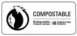 Look for this Compostable Logo