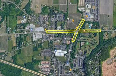 This map shows the location of the project's construction limits