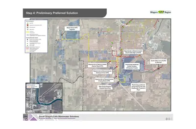 A map of the preferred sewer alignments