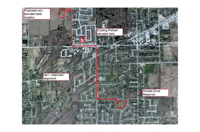 Pelham elevated tank map