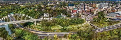 Aerial view of downtown St. Catharines