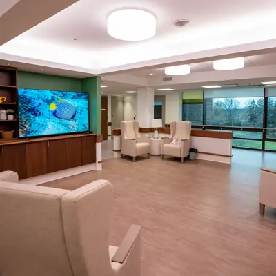 A recreation area at Gilmore Lodge