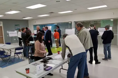 Residents attend the Public Information Centre