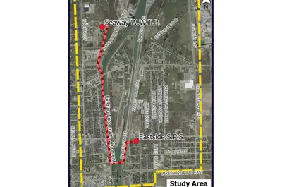Eastside sewage map