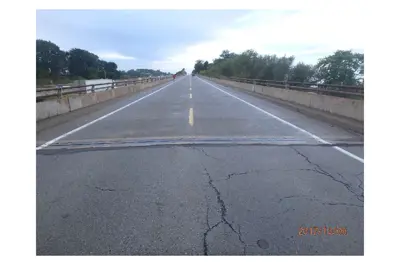 Sixteen Mile Creek Bridge on the North Service Road (Regional Road 39)