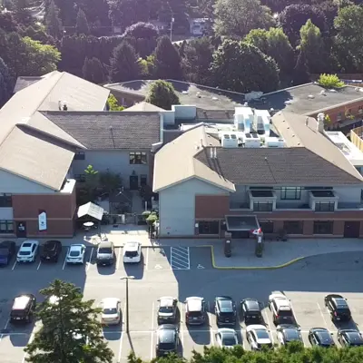 An aerial view of Deer Park Villa