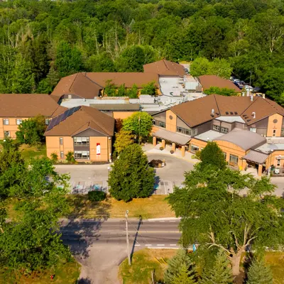 An aerial view of Woodlands of Sunset