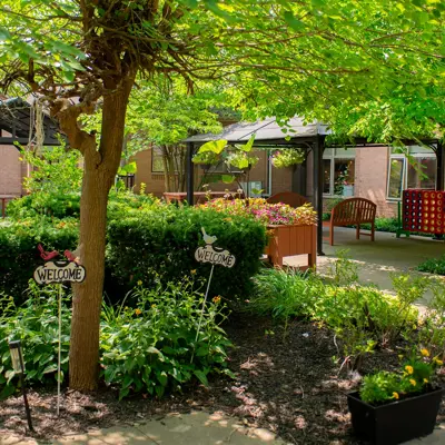 Exterior garden at Meadows of Dorchester