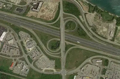 Aerial view of Casablanca Boulevard (Regional Road 10)