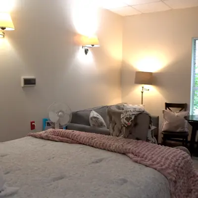 A resident's bedroom at Deer Park Villa