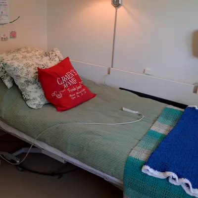 A resident's bedroom at Linhaven Long-Term Care Home
